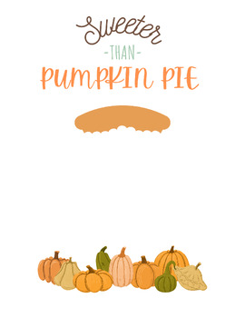 Preview of "Sweeter Than Pumpkin Pie" October / November Craft