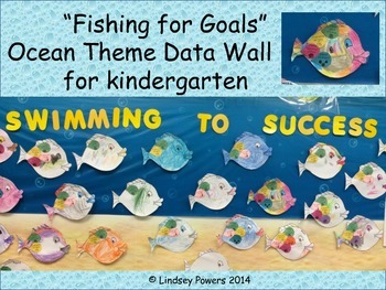 Preview of "Swimming to Success" Ocean Themed Data Wall for Kindergarten