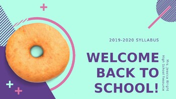 Preview of - Syllabus - PowerPoint Presentation Back to School Doughnuts