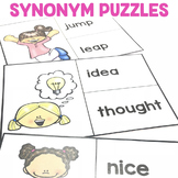 "Synonym Puzzles" Center- 1st Grade Literacy Centers - August