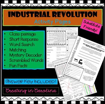 Preview of "THE INDUSTRIAL REVOLUTION"  Warm Up - World History Activity Page- Print & Go!