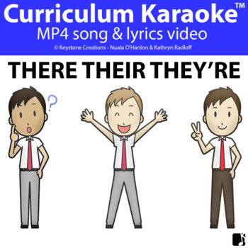 Preview of 'THERE THEIR THEY'RE (Grades K-7) ~ Curriculum Song Video
