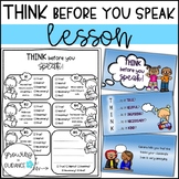 "THINK" Before You Speak Lesson & PowerPoint Presentation