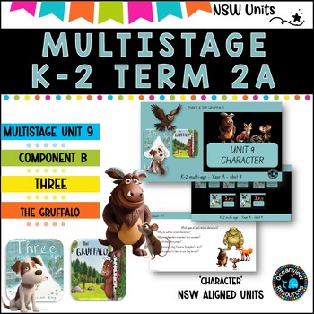 Preview of "THREE, THE GRUFFALO" NSW Multi Stage K-2 Unit 9component B ENGLISH TERM 2A