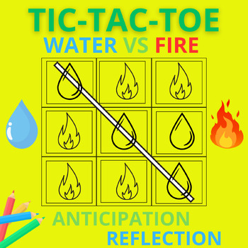 Preview of ✨TIC-TAC-TOE - OXO - MORPION - WATER VS FIRE - ANTICIPATION - REFLECTION #1✨
