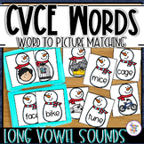 CVCe Long Vowel Word and Picture Matching Activity - WINTE