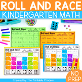 Roll and Race Kindergarten Math Games | Roll and Cover Dice Games
