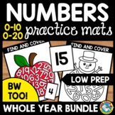 NUMBER MATS & CARD ACTIVITIES MATCHING TRACING MATH CENTER