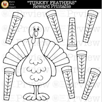 Turkey and Feathers Clip Art by MrsMartin
