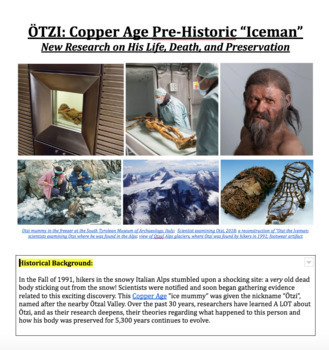 Preview of ÖTZI! New Research on Prehistoric Iceman Mummy: Student Choice Activities