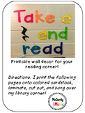"Take a Rest and Read" Printable Wall Decor for your Music