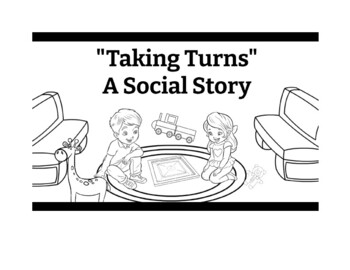 Preview of Social Skills - "Taking Turns" Read Aloud & Color Activity Social Story