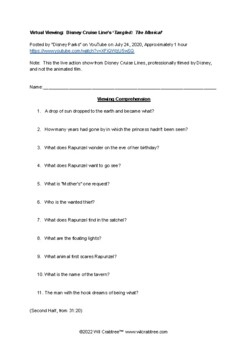 Preview of "Tangled The Musical" Viewer Worksheet