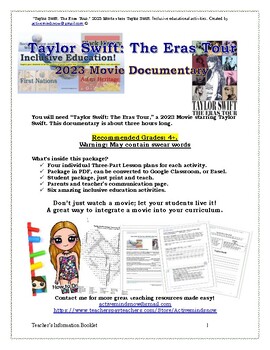 Preview of “Taylor Swift: The Eras Tour.” 2023 Movie Reviews and Activities.