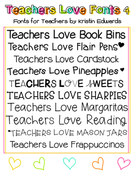 Preview of #TeachersLoveFonts 4