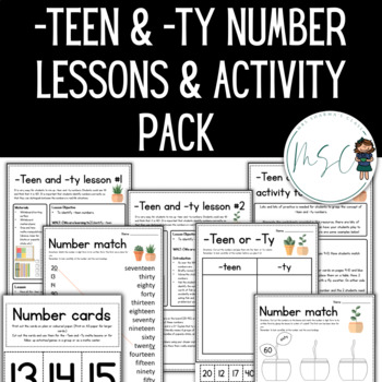 Preview of -Teen -Ty lessons and activity pack