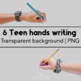  Teen hand writing | Transparent background