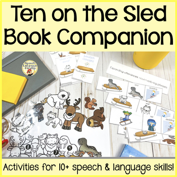 Preview of "Ten on the Sled" Arctic Animals Speech and Language Winter Book Companion