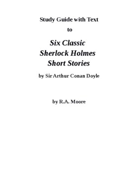 Preview of "Text and Study Guide to Six Classic Sherlock Holmes Short Stories"