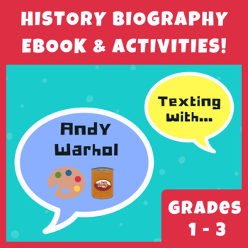 Preview of FREEBIE Andy Warhol History Biography eBook w/ Printables, Activities, & Puzzles