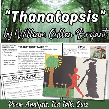 Preview of Thanatopsis by William Cullen Bryant: Poem Analysis, Hands-on Symbolism Activity