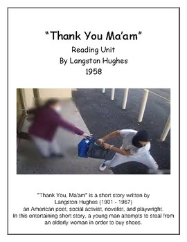 Preview of "Thank You Ma'am" Short Story Unit Study