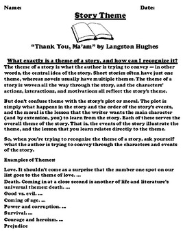 thank you ma am by langston hughes