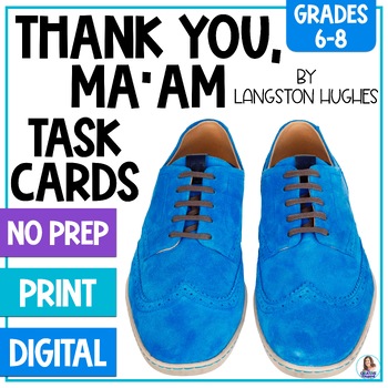 Preview of Thank You, Ma'am by Langston Hughes - Short Story Task Cards - Middle School ELA