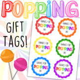 "Thanks for Popping In!" Printable Back to School Treat Tag