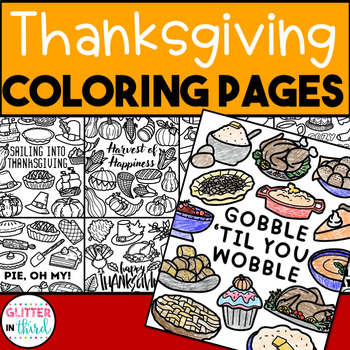 Preview of Thanksgiving Coloring Pages Sheets
