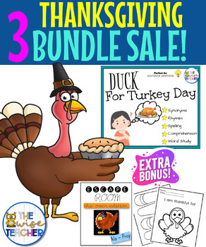 Preview of {Thanksgiving Craft} Digital Resource Bundle + Reading Comprehension Activities