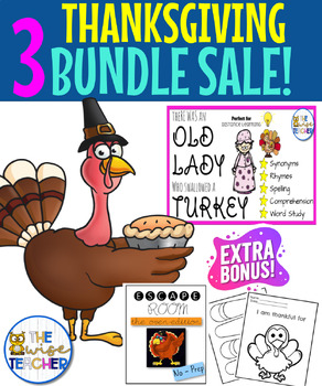 Preview of {Thanksgiving Craft} Digital Resource Bundle + Reading Comprehension Activities