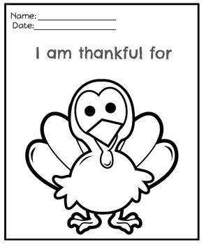 Preview of {Thanksgiving Craft} Turkey Template - I am Thankful For Morning Work Activities