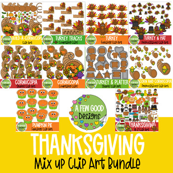 Preview of  Thanksgiving Mix Up Clip Art Bundle