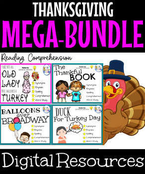 Preview of {Thanksgiving}  Thanksgiving Mega Bundle Activities + Digital Resources
