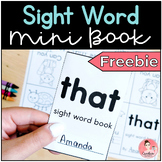 "That" Kindergarten Sight Word Mini Book FREEBIE
