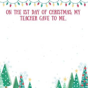 Preview of "The 12 Days of Christmas" Classroom Remix Song & Drawing Activity