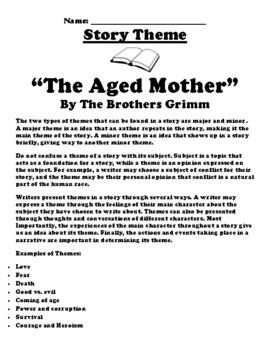 theme of the story of the aged mother