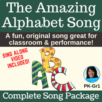 Preview of Alphabet Song & Activity | Printables, mp3s, PDF, SMART & Video Included