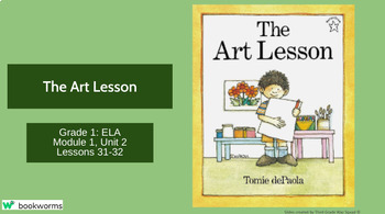 Preview of "The Art Lesson" Google Slides- Bookworms Supplement