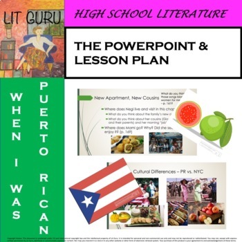 Preview of (The BEST) When I was Puerto Rican Powerpoint & Lesson Plan
