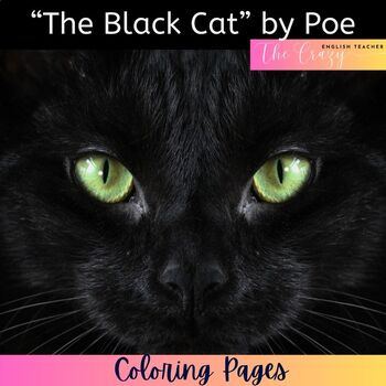 Preview of "The Black Cat" Coloring Pages by Poe Great for Fall, Halloween, or October