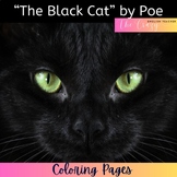 "The Black Cat" Coloring Pages by Poe Great for Fall, Hall
