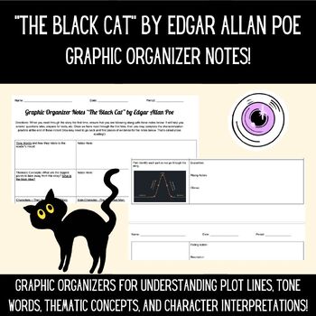 Preview of "The Black Cat" by Edgar Allan Poe Graphic Organizer Notes!
