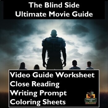 Preview of The Blind Side Video Guide: Worksheets, Close Reading, Coloring Sheets, & More!