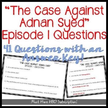 Preview of "The Case Against Adnan Syed" Episode 1 Questions