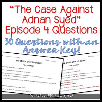 Preview of "The Case Against Adnan Syed" Episode 4 Questions