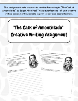Preview of "The Cask of Amontillado" Creative Writing Assignment