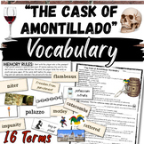 The Cask of Amontillado Vocabulary Task Sheet & Memory Game