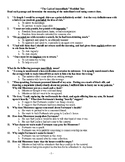 "The Cask of Montillado" Modified Test and Answer Key